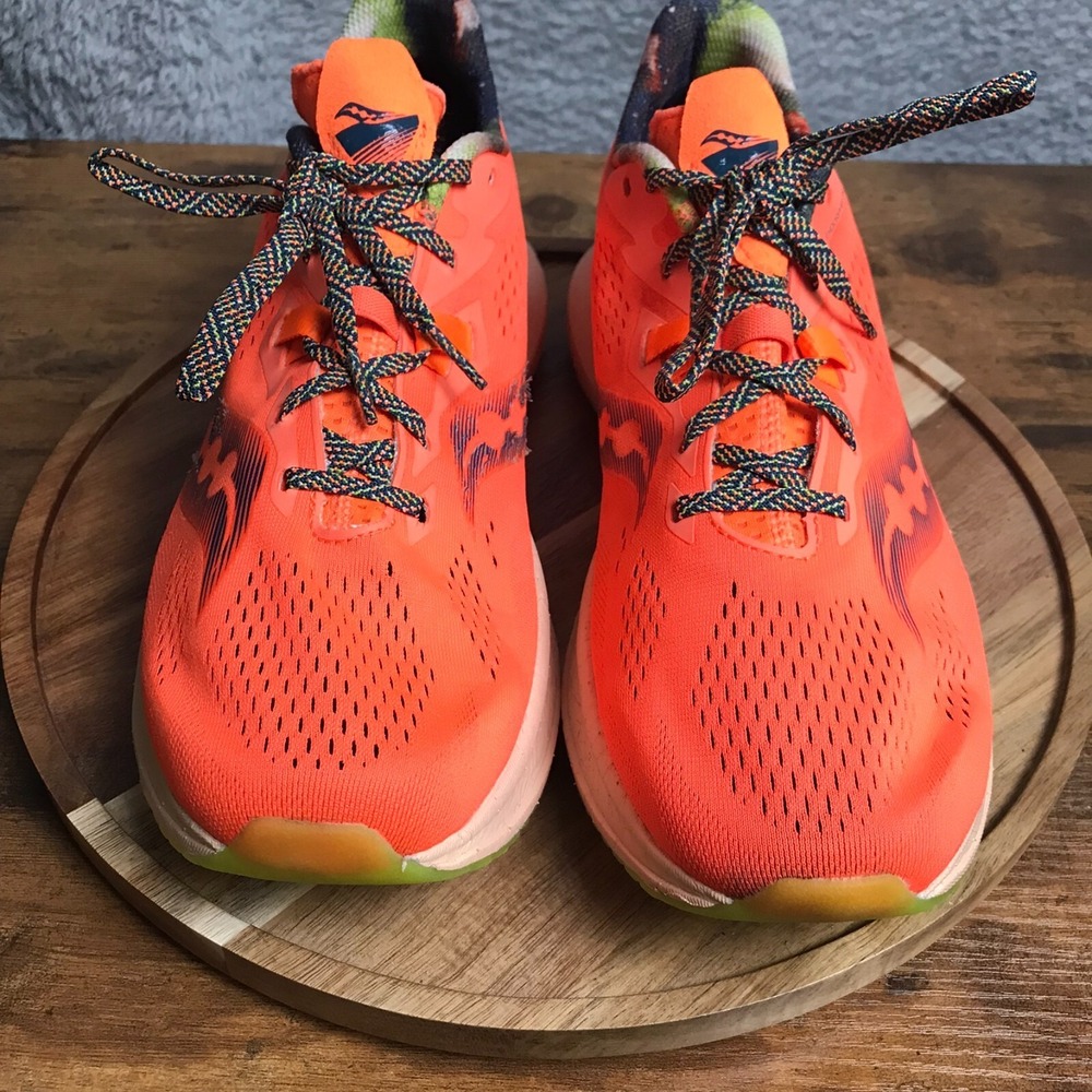 Saucony Men's Bright Orange Athletic Running Shoes - Picture 3 of 12